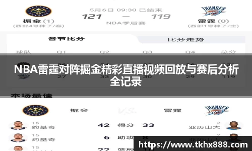 NBA雷霆对阵掘金精彩直播视频回放与赛后分析全记录